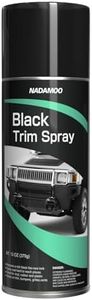 NADAMOO Automotive Black Trim Spray Paint, 1 Can, Instantly Revives Color for Car Plastic Vinyl Rubber, Vehicle Exterior and Interior Plastic and Trim Restorer Aerosol Paint Can, Satin Finish