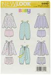 New Look Pattern 6440A Babies' Romper and Sundress with Panties, Paper, 22x15x1 cm