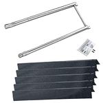 GFTIME 7507 Burner & 7535 Flavorizer Bars for Weber Spirit E-210 E-220 S-210 S-220 gasgrill with Side burner knobs, Heat Plate & Burner Spare Parts for Weber 7535 & 7507