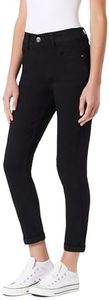 Angels Forever Young Women's Plus Size Signature Convertible Skinny Jeans, Jet Black
