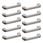 Arena Zinc Cabinet Handle (10 Pcs) 8-Inch, Dual Tone Grey & Chrome Finish Cabinet Pull Handle for All Types of Kitchen Cabinets, Doors, Wooden Furniture, Drawer Handle, Cabinet Pull Out Handles