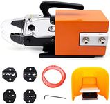 Flytuo AM-10 Pneumatic Crimping Tool, Air Powered Wire Terminal Crimper Plier Machine Crimping up to 16mm2 with 4 Optional Die Sets for various kinds of terminals