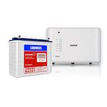 Luminous Inverter & Battery Combo for Home, Office & Shops (iCon 1100 Pure Sine Wave Inverter, RC 25000 200 Ah Tall Tubular Battery), White, Standard (icon1100_RC25000)