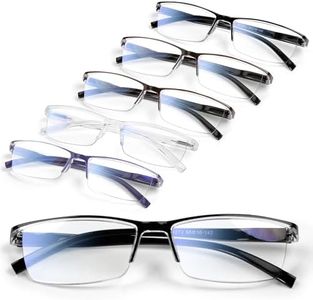 6 pack Executive Style Reading Glasses Men - Durable Readers with 99% Blue Light Blocking - Comfortable Fit with TR90 Frames