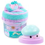 SQMLW Slime Jar Top Pyle- Mushroom, Teal/Pink, Grape Scent