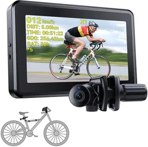 FEISIKE Bike Camera with 4.3" Display, 145° Wide-Angle Night Vision Bike Mirror with Cyclocomputer, Smart Bike Computer with Speed Display for Safer Rides