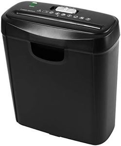 ECONO Strip Cut 6 Sheet Paper Shredder 10 Litre Bin Cut Size 6mm Security Level P2 Credit Card Shredder for Home use office use