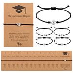 GBTBYS 20PCS Graduation Gifts Bulk Compass Bracelets, Class of 2024, The Adventure Begins, Graduate 5th 6th 8th Grade Senior College High School Inspirational Bracelet Gift for Women Girls