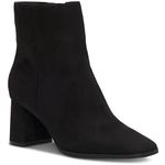 INC Womens Dasha Faux Leather Square Toe Ankle Boots Black 8 Medium (B,M)