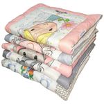 FRIDO CLOTHINA New Born Baby Godadi Pack of 5 Combo Set Soft Cotton Baby godi| Godari | Baby Bed | Crib Sheet | Cartoon Mat Baby Godadi | Bedding Set | Multicolor