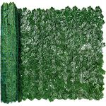 iCover Artificial Ivy Privacy Screen for Fence, 39x157in Strengthened Joint Prevent Leaves Falling Off, Faux Hedge Panels Greenery Vines, Decorative Fence for Outdoor Garden