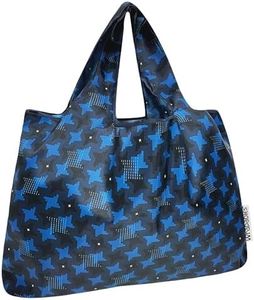 allydrew Large Foldable Tote Nylon Reusable Grocery Bags, Ninja Stars