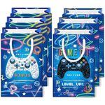 Video Game Party Favor Bags - 16 PCS Gamer Birthday Party Supplies Gift Bags with Handles for Boys Kids Goodie Bags for Game Theme Party Decorations Family Gaming Night Baby Shower Supplies