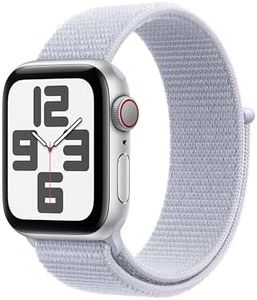 Apple Watch SE (2nd Gen) [GPS + Cellular 40mm] Smartwatch with Aluminum Case with Silver Sport Loop. Fitness & Sleep Tracker, Crash Detection, Heart Rate Monitor, Retina Display, Carbon Neutral