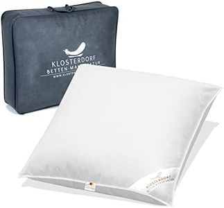 Klosterdorf Bettenmanufaktur Premium Dreikammer Kopfkissen ''funktionell'' - 80x80 cm - 1000 Gramm - Handarbeit aus Deutschland - Gesund schlafen - Daunenkopfkissen Daunenkissen 3-Kammer Kissen