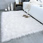 Fuzzy White Rug