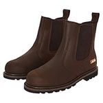 JCB - Farley Dark Brown Dealer Boot - Boots for Men - Safety Footwear - Water Resistant - Men Shoes - Men's Work & Utility Footwear - 9