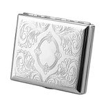 Silver Metal Cigarette Case Box for 20pcs Cigarettes 84mm