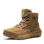 NORTIV 8 Men's Casual Tactical Work Boots Military Outdoor Hiking Motorcycle Combat Ankle Booties,Size 14,Coyote,SNMT244M