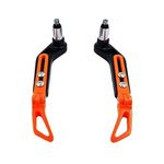 GadiBike Bike Universal Adjustable Handlebar Brake Folding Clutch Lever Guard Protectors Orange Compatible with KTM Duke 390