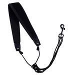 Rayzm Saxophone Strap with Metal Hook for Adults and Children, Soft Padded Adjustable Sax Neck Strap for Alto/Tenor/Soprano/Baritone Saxophones