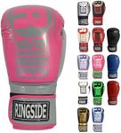 Ringside Apex Boxing Kickboxing Muay Thai Punching Bag Gloves, Pink/Grey, Large-X-Large