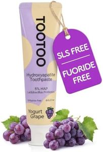 TooToo Kids Hydroxyapatite Toothpaste with Xylitol, Fluoride Free and SLS Free Toddler Natural Toothpaste, Yogurt Grape Flavor, Safe Kids Oral Care(Pack of 1)