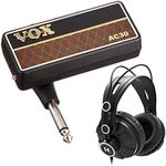 Korg VOX AP2AC amPlug 2 AC30 Guitar Headphone Amplifier Bundle with Studio Closed Back Over-Ear Headphones (2 Items)