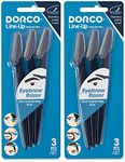 DORCO Line-Up Razor for Men - Ultimate Grooming Tool for Mustache & Beard (2 Pack)