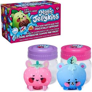 Magic Jellykins Surprise Plush Jar 2-Pack, Magical Transforming Water-Activated Toys, Series 1, Mystery Box Plushies for Ages 5 and Up, Multicolor, 3”