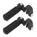 Pair of Motorcycle Foot Pegs Clamp Footrest Mount for 1in Engine Crash Bar Guard Fit Pedal Motorbike Parts for Indoor(Black)