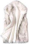 Women's Wool Waistcoat Faux Fur Wai