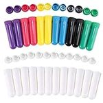 Haokaini 12pcs Essential Oil Inhaler Tubes with Cotton Wicks Essential Oil Aromatherapy Refillable Nasal Inhaler Stick Nasal Inhaler Tube for Aromatic Therapy