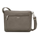 Travelon Anti-Theft Classic Small E/W Cross Body Bag, Nutmeg,10.5 x 8.5 x 2.5