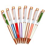 Lopenle 12PCS Empty Tube DIY Pens Stylus Floating Pens Classic Business Pens 1.0mm Black Ink Ballpoint Pens For School Office Party Accessories