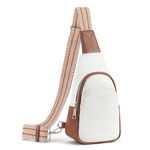 CLUCI Crossbody Bag Sling Bag for Women, Vegan Leather Trendy Fanny Packs with Adjustable Guitar Strap, Belt Bags