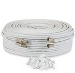 Twin Satellite Cable Extension Kit for Sky HD, Q, Freesat (15 METRES, WHITE)