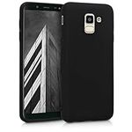 kwmobile Case Compatible with Samsung Galaxy J6 Case - Soft Slim Protective TPU Silicone Cover - Black Matte