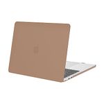 MOSISO Compatible with MacBook Pro 13 inch Case 2024 2023 2022-2016 M2 M1 A2338 A2289 A2251 A2159 A1989 A1706 A1708 with/without Touch Bar, Protective Plastic Hard Shell Case Cover, Caramel Brown