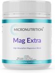 MICRONUTRITION Mag Extra Magnesium Supplement, Post-Workout Muscle Recovery & Cramp Relief, High Absorption Powder Magnesium Glycinate, Citrate, Orotate, Ascorbate, Citrus Flavour (60 Serves - 300g)