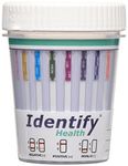 25 Pack Identify Health 12 Panel Drug Test Cup - PCP Version - Tests Urine Instantly for 12 Different Drugs: AMP, BAR, BUP, BZO, COC, MDMA, MET, MTD, OPI300, OXY, PCP, THC ID-H12-1 (25)