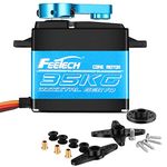 FEETECH 35Kg Servo Motor 7.4V High Voltage Waterproof High Torque Rc Servo Full Metal Gear Digital Servo,Aluminium Case,Control Angle 180° For 1/8 1/10Rc Cars,Traxxs X4,Baja,Rc4Wd,Gtr&More,Multicolor