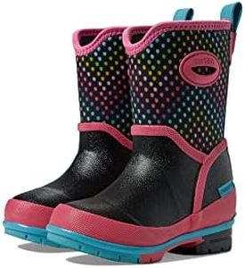 Western Chief Unisex-Child Cold Rated Neoprene Boots (Toddler/Little Big Kid) Snow, Rainbow Wave, 1 Little Kid