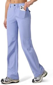 Willit Women's Hiking Pants Quick Dry UPF 50+ Stretch Travel Work Pants with Pockets Lightweight Water-Resistant 33" Violet 4