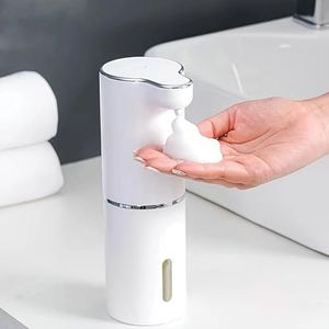 Automatic Soap Dispenser, 380ml/13.5oz Touchless Sensor Foaming Soap Dispenser, USB Rechargeable, Electric Wall Mounted 4levels Adjustable Automatic Foam Liquid Soap Dispenser for Bathroom & Kitchen