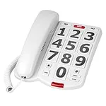 Large Key Wired Telephone, Adjustable Ringing Tone, and earpiece Volume, The earpiece can be Adjusted to Ultra-high Volume, which is Helpful for Those with Hearing Impairment