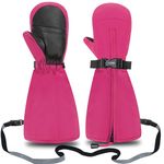 Andake Kids Ski Mittens Winter Warm Waterproof & Windproof Gloves for Boys Girls (Pink, 2-4Y)