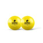 omtex Weighted Balls 400 g for Power Hitting, Batting and Pitching Training Suitable for Teenager & Athlete, Build Strength and Muscle, Improve Technique and Form - Yellow