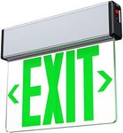 Green LED Edge Lit Exit Sign Alumin