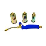 Dapetz ® Propane Butane Gas Torch Hose Regulator Blow Roofers Plumbers Kit with 3 Replaceable Nozzles 25, 35 & 50mm Ideal for Plumbing, Brazing, Soldering